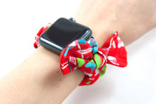 Load image into Gallery viewer, Iris Apple Watch Scrunchie Band with Top Knot Bow
