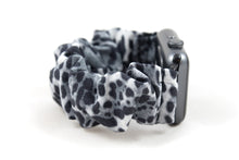 Load image into Gallery viewer, Gray Leopard Apple Watch Scrunchie Band
