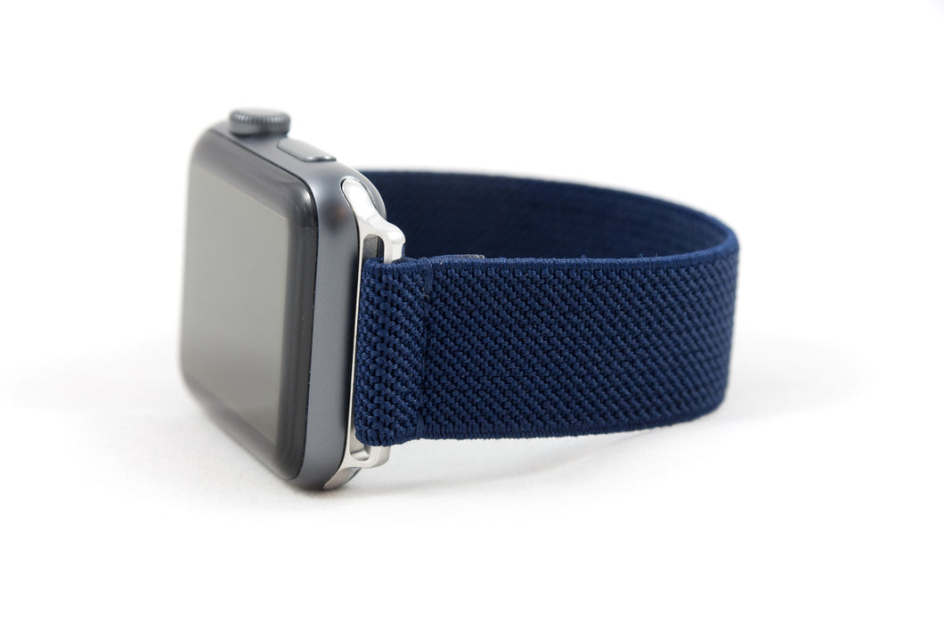 Navy Blue Thin Elastic Apple Watch Band