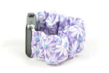 Load image into Gallery viewer, Lavender Daisy Apple Watch Scrunchie Band - 38mm 42mm / 40mm 44mm Series 1 - 6 &amp; SE
