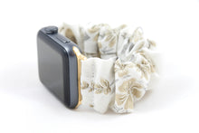 Load image into Gallery viewer, Golden Flowers Apple Watch Scrunchie Band

