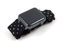Load image into Gallery viewer, Rose Gold Polka Dot Apple Watch Scrunchie Band - 38mm 42mm / 40mm 44mm Series 1 - 6 &amp; SE
