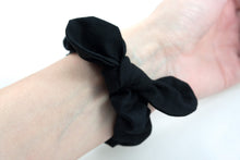 Load image into Gallery viewer, Black Apple Watch Scrunchie Band with Top Knot Bow
