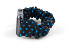 Load image into Gallery viewer, Blue Polka Dot Apple Watch Scrunchie Band - 38mm 42mm / 40mm 44mm Series 1 - 6 &amp; SE
