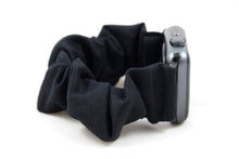 Load image into Gallery viewer, Black Apple Watch Scrunchie Band
