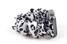 Load image into Gallery viewer, Snow Leopard Apple Watch Scrunchie Band
