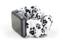 Load image into Gallery viewer, B&amp;W Paws Apple Watch Scrunchie Band
