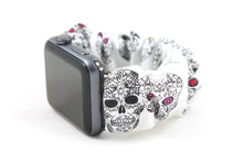 Load image into Gallery viewer, Skulls Apple Watch Scrunchie Band
