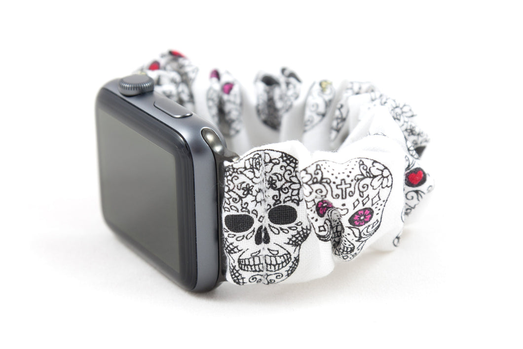 Skulls Apple Watch Scrunchie Band