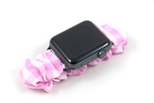 Load image into Gallery viewer, Pink Gingham Apple Watch Scrunchie Band - 38mm 42mm / 40mm 44mm Series 1 - 6 &amp; SE
