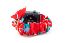 Load image into Gallery viewer, Iris Apple Watch Scrunchie Band with Top Knot Bow
