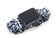 Load image into Gallery viewer, Gray Leopard Apple Watch Scrunchie Band
