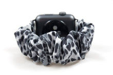 Load image into Gallery viewer, Gray Leopard Apple Watch Scrunchie Band
