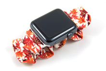 Load image into Gallery viewer, Maple Leaves Apple Watch Scrunchie Band

