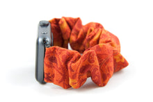 Load image into Gallery viewer, Orange Paisley Apple Watch Scrunchie Band
