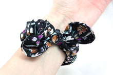 Load image into Gallery viewer, Exotic Floral Apple Watch Scrunchie Band with Top Knot Bow - 38mm 42mm / 40mm 44mm Series 1 - 6 &amp; SE
