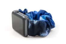 Load image into Gallery viewer, Blue Wave Apple Watch Scrunchie Band

