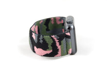 Load image into Gallery viewer, Pink Camo Elastic Apple Watch Band

