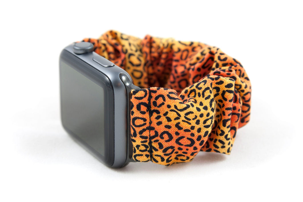 Cheetah Apple Watch Scrunchie Band