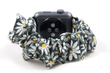Load image into Gallery viewer, Daisy Apple Watch Scrunchie Band with Top Knot Bow
