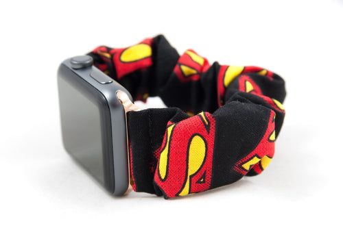 Supergirl Apple Watch Scrunchie Band - 38mm 42mm / 40mm 44mm Series 1 - 6 & SE