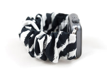 Load image into Gallery viewer, B&amp;W Zebra Apple Watch Scrunchie Band - 38mm 42mm / 40mm 44mm Series 1 - 6, SE
