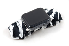 Load image into Gallery viewer, B&amp;W Zebra Apple Watch Scrunchie Band - 38mm 42mm / 40mm 44mm Series 1 - 6, SE
