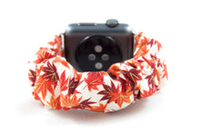 Load image into Gallery viewer, Maple Leaves Apple Watch Scrunchie Band

