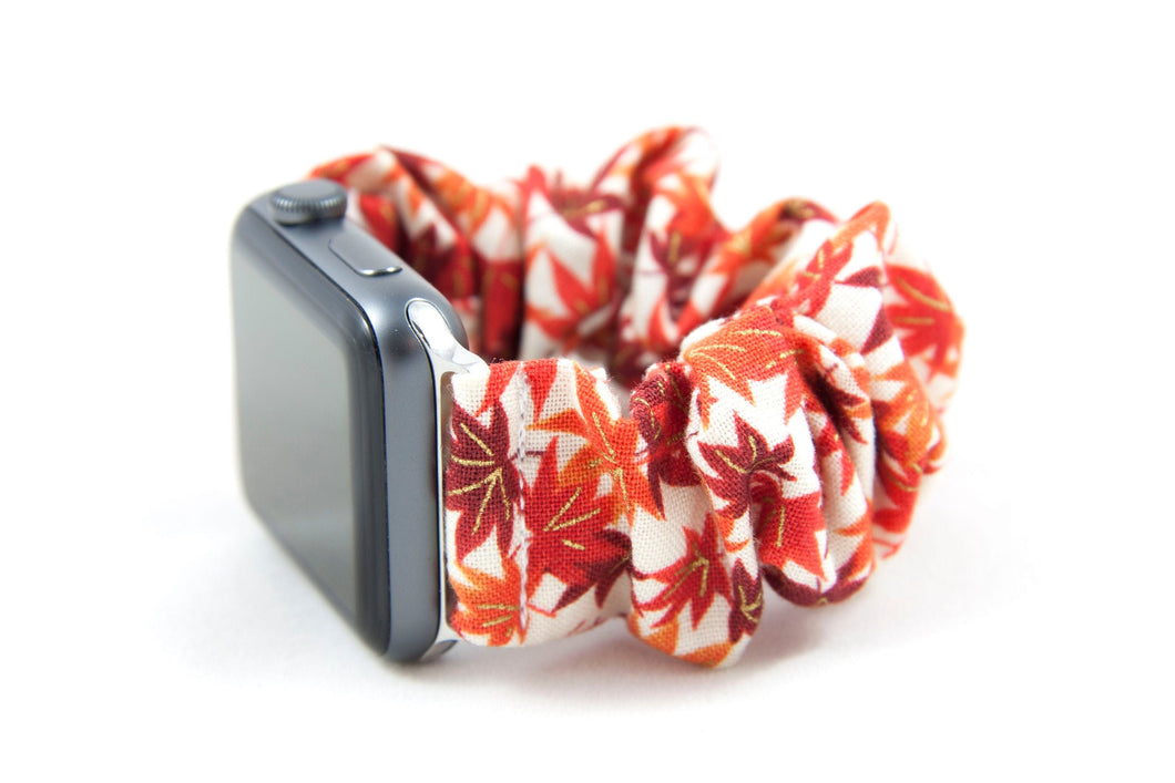 Maple Leaves Apple Watch Scrunchie Band