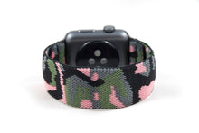 Load image into Gallery viewer, Pink Camo Elastic Apple Watch Band
