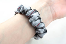 Load image into Gallery viewer, Gray Plaid Apple Watch Scrunchie Band
