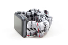 Load image into Gallery viewer, Gray Plaid Apple Watch Scrunchie Band

