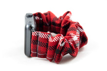 Load image into Gallery viewer, Red Plaid Apple Watch Scrunchie Band
