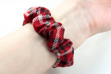 Load image into Gallery viewer, Red Plaid Apple Watch Scrunchie Band
