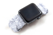 Load image into Gallery viewer, Grey Vines Apple Watch Scrunchie Band
