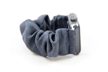 Load image into Gallery viewer, Bluish Gray Denim Style Apple Watch Scrunchie Band
