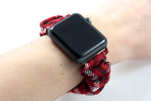 Load image into Gallery viewer, Red Plaid Apple Watch Scrunchie Band
