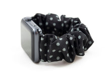 Load image into Gallery viewer, Gray Polka Dot Apple Watch Scrunchie Band
