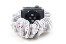 Load image into Gallery viewer, Gray Skulls Apple Watch Scrunchie Band - 38mm 42mm / 40mm 44mm Series 1 - 6 &amp; SE
