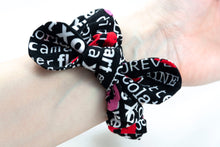Load image into Gallery viewer, Love XO Apple Watch Scrunchie Band with Top Knot Bow - 38mm 42mm / 40mm 44mm Series 1 - 6 &amp; SE
