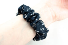 Load image into Gallery viewer, Blue Nautical Apple Watch Scrunchie Band
