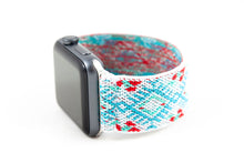 Load image into Gallery viewer, Apple Watch Band - Ice Blue Ethnic Pattern

