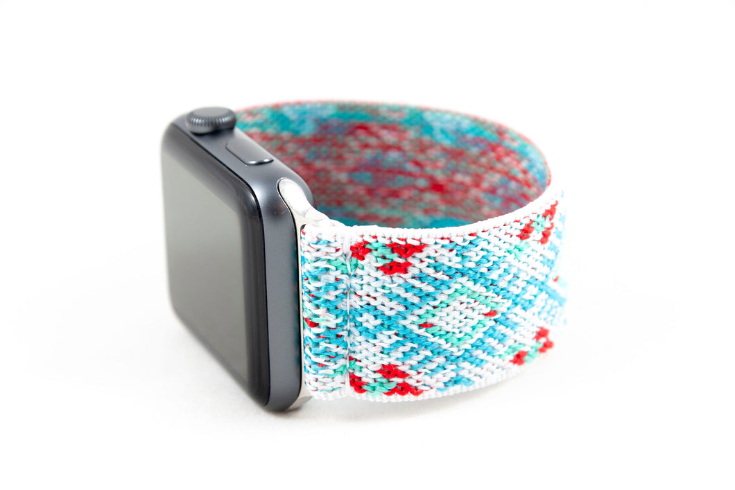 Apple Watch Band - Ice Blue Ethnic Pattern