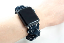 Load image into Gallery viewer, Blue Nautical Apple Watch Scrunchie Band
