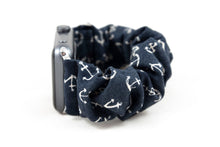 Load image into Gallery viewer, Blue Nautical Apple Watch Scrunchie Band
