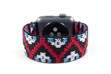 Load image into Gallery viewer, Red Aztec Elastic Apple Watch Band
