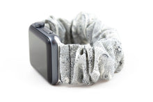 Load image into Gallery viewer, Grey Wispy Apple Watch Scrunchie Band
