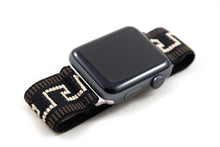 Load image into Gallery viewer, Brown Greek Key Elastic Apple Watch Band
