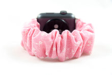 Load image into Gallery viewer, Pink Floral Apple Watch Scrunchie Band - 38mm 42mm / 40mm 44mm Series 1 - 6 &amp; SE
