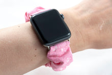 Load image into Gallery viewer, Pink Floral Apple Watch Scrunchie Band - 38mm 42mm / 40mm 44mm Series 1 - 6 &amp; SE
